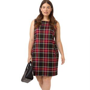 BB Dakota Harlow Plaid Sleeveless Shift Dress with POCKETS! (1X)